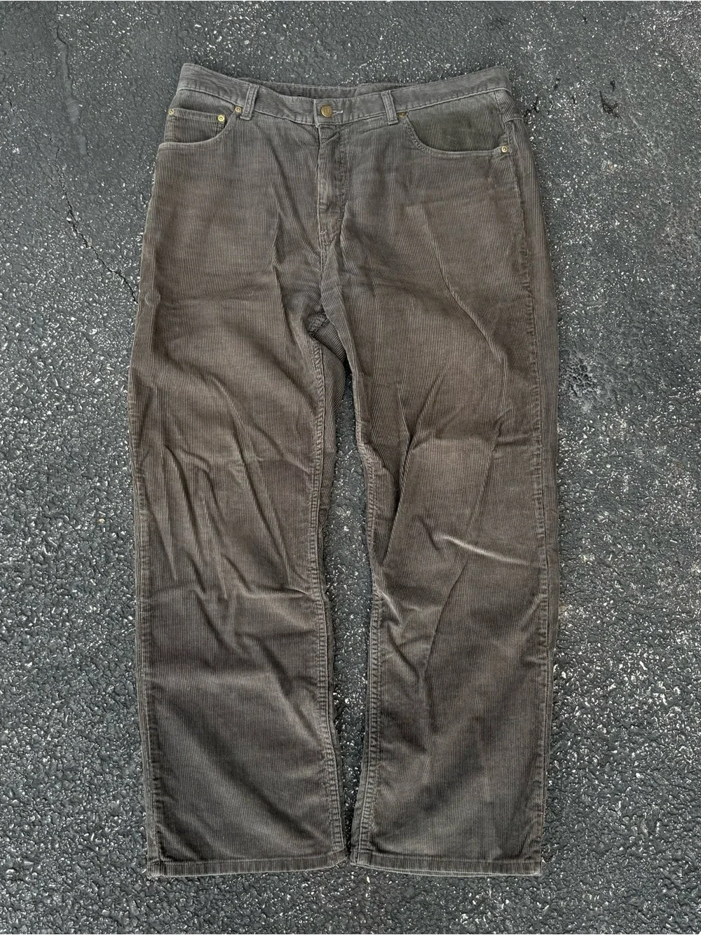 Bills Khakis Corduroy Pants Mens Size 36x30 Charcoal Grey 5 Pocket Made in USA